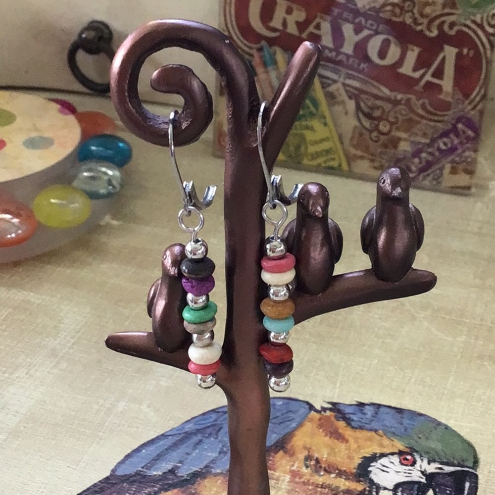 Handmade Wooden Boho Earrings